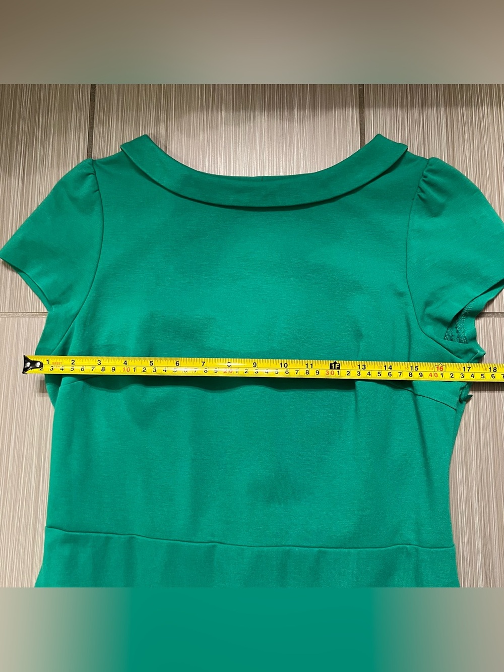 Boden Kelly Green Midi Dress sheath short sleeve 10 L - Picture 11 of 12